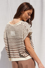 Jackie stripe knit top