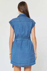 Kit embroidered denim mini dress