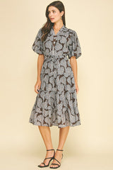 Sara midi dress in blue