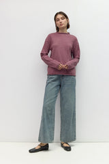 Felicity stripe pullover in lilac