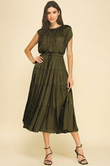 Valerie midi dress in olive