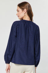 Jess eyelet top in navy