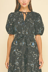 Felicity midi dress in black