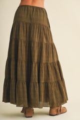 Malin maxi skirt in olive