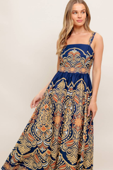 Audrey Scarf Print Maxi Dress