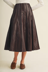 Nikki midi skirt in brown