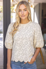 Victoria top in ivory