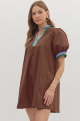 Camille Puff Sleeve Mini Dress