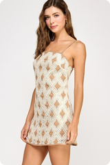 Julie Crochet Mini Dress