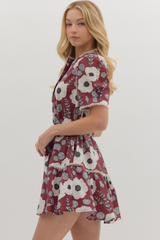 Sabine Floral Crochet Mini Dress