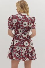 Sabine Floral Crochet Mini Dress