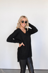 We're Dreaming Sweater in Black