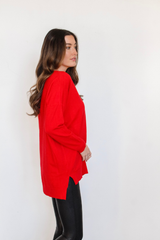 We're Dreaming Sweater in Lipstick