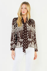 Carson blouse in brown