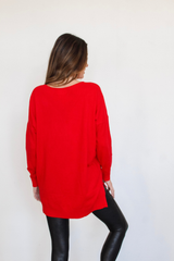 We're Dreaming Sweater in Lipstick