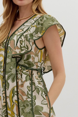 Cora Floral Panel Midi Dress