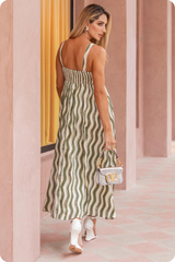 Noelle Wavy Stripe Maxi Dress