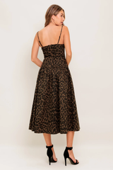 Penelope Leopard Print Midi Dress