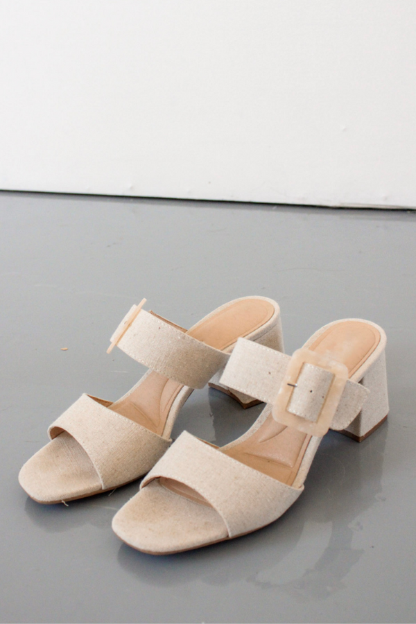 The Sloane Linen Heel