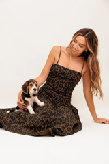 Penelope Leopard Print Midi Dress