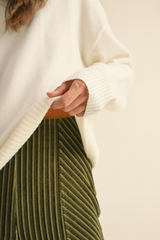 Brielle Crew Neck Sweater in Cream