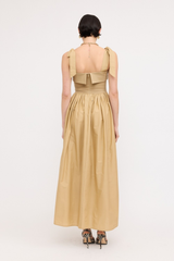 Phoebe Upper Knit Maxi Dress in Khaki