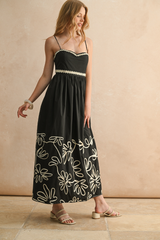 Margo Embroidered Hem Maxi Dress