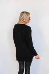We're Dreaming Sweater in Black