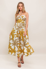 Elsie Tropical Halter Maxi Dress