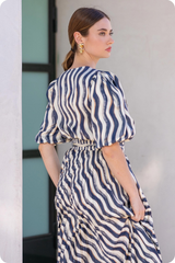 Noelle Wavy Print Maxi Skirt