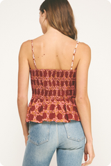 Sydney Smocked Chain Print Top