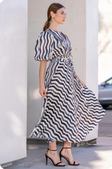 Noelle Wavy Print Maxi Skirt