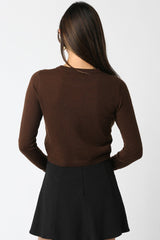 Bella cardigan in brown