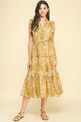 Charlotte Ruffle Tiered Midi Dress