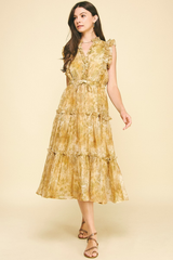 Charlotte Ruffle Tiered Midi Dress