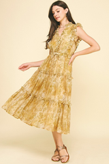 Charlotte Ruffle Tiered Midi Dress