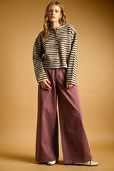 Mason stripe cardigan in brown