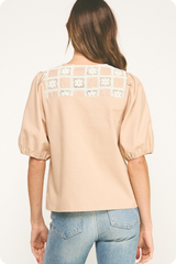 Marceline Crochet Trim Top