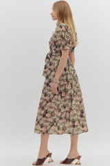 Haven Floral Tie Waist Midi Dress