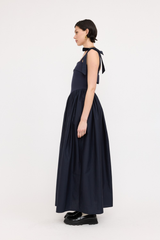 Phoebe Upper Knit Maxi Dress in Navy