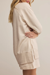 Modern V Neck Weekender in Oatmeal Heater by Z Supply