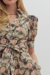 Haven Floral Tie Waist Midi Dress