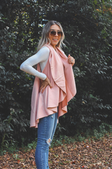 Perfect Shawl Vest in Blush