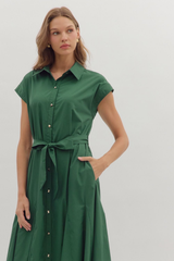 Harriet Button Front Midi Dress