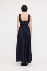 Phoebe Upper Knit Maxi Dress in Navy