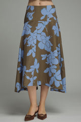 Birdi midi skirt in blue