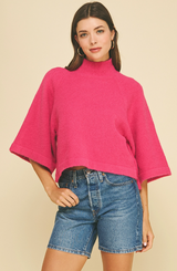 Simone sweater in hot pink