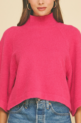 Simone sweater in hot pink