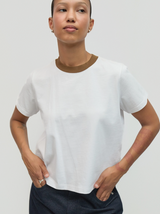 Chloe short sleeve top in white