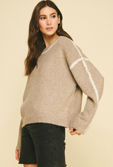 Sade stitch sweater in taupe
